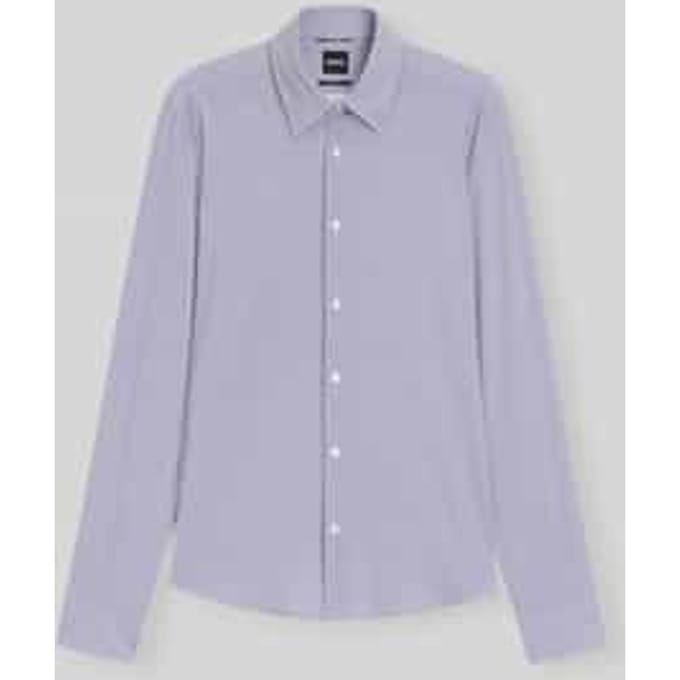 regular fit businessoverhemden van stretch-jersey