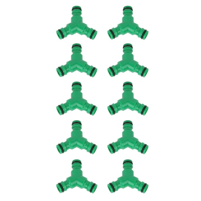 10 STUKS 3-weg Koppeling Waterslang Fitting Y-connector Adapter Koppeling voor Tuinirrigatie blue