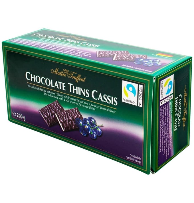 MaitreTruffout Chocolade Chips met Zwarte Bessen Crème 200 g