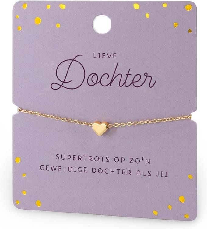 Armband - Hartje - Lieve dochter - Hartje