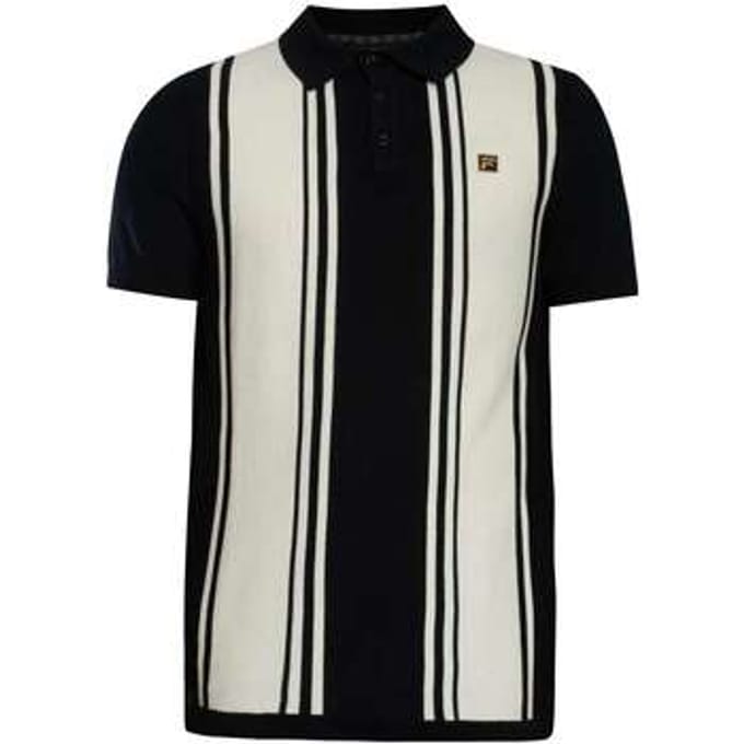 Fila Gebreid Poloshirt In Buddy Bowling-Stijl, Zwart