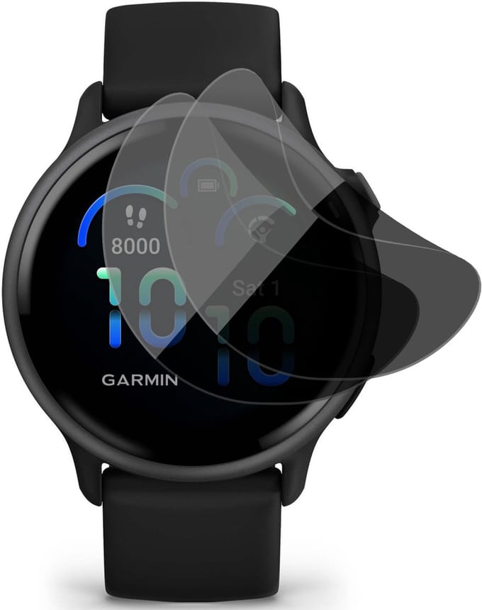 Privacy Screenprotector geschikt voor Garmin Vivoactive 6 - 2x FlexGuard Screen Protector