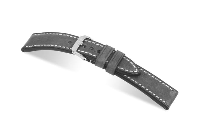 Lederband Tucson 20 mm grijs