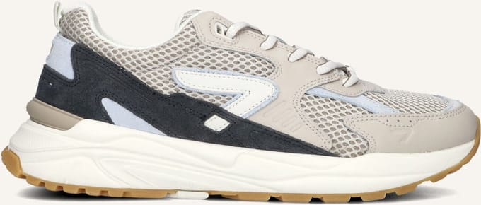 HUB Grid-m Sneakers Heren - Leren Sneaker - Beige - Maat 43