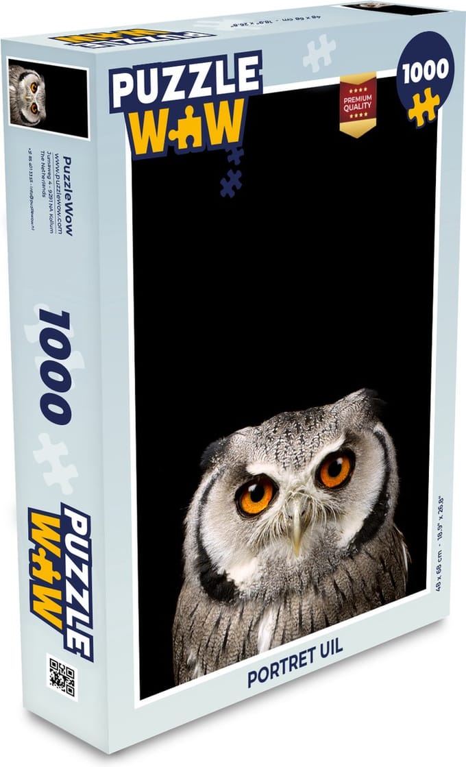Puzzel Portret uil - Legpuzzel - Puzzel 1000 stukjes volwassenen
