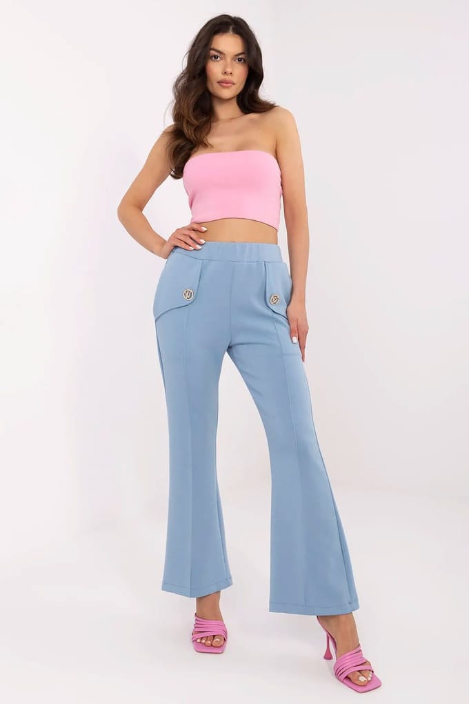 Sculpted Button Pants - Hellblau - Hellblau / Einheitsgröße