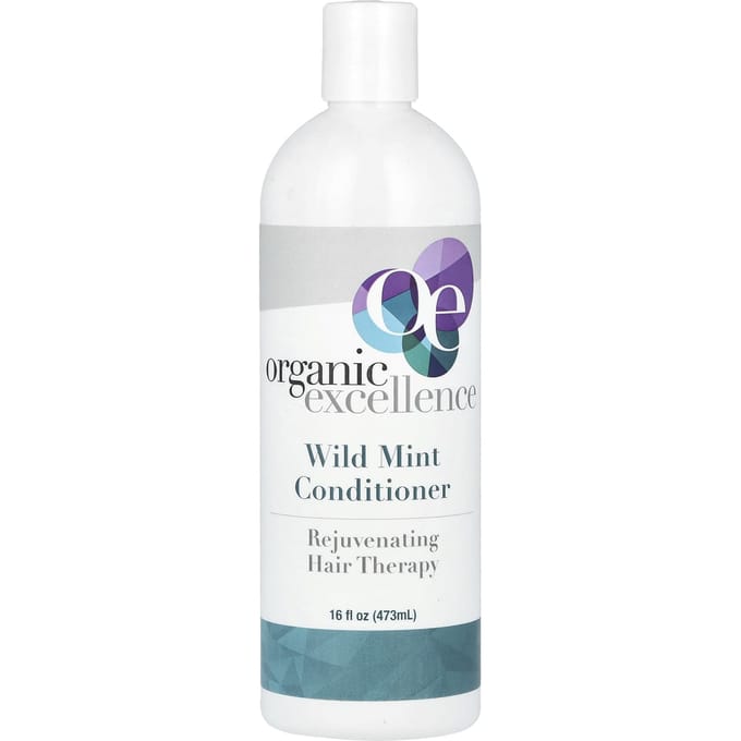 Excellence Biologique, Après-shampoing, Thérapie Capillaire Régénérante, Menthe Sauvage, 16 fl oz (473ml) white