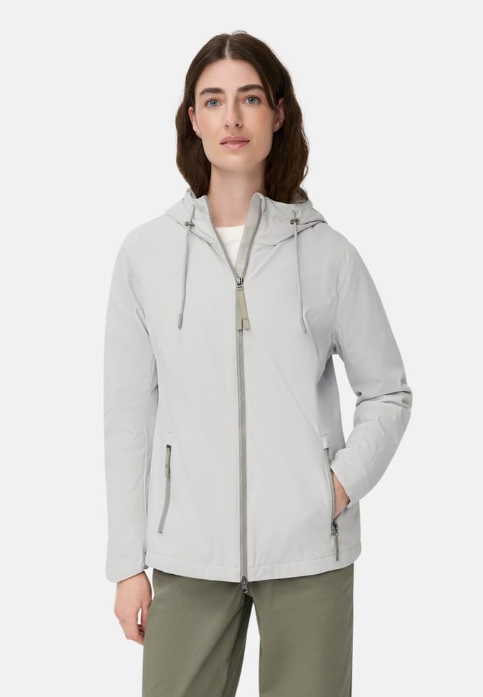 camel active Functionele jas met afneembare capuchon - Maat womenswear-36 - Zilver