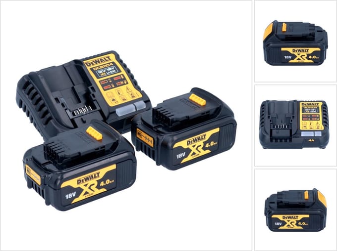 DeWalt DCB 1104 M2 accu-starterset 12 V / 18 V 2x accu 4,0 Ah + DCB 1104 oplader