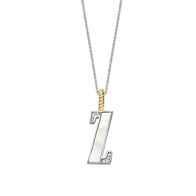 TI SENTO Dames Hanger - 925 zilver - Letter Z - Parelmoer - 6840MW_Z