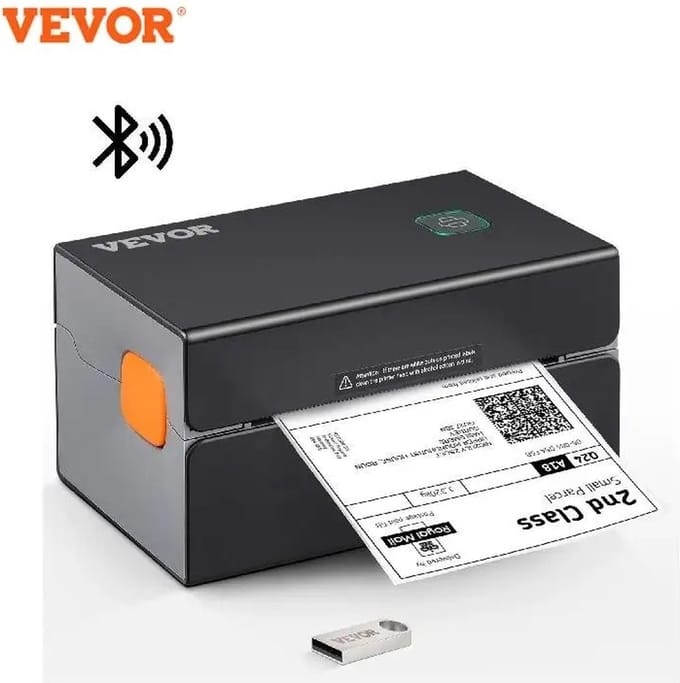 Vevor Draagbare Thermische Labelprinter - Labelprinter - Thermal Printer - Sticker Printer - Draagbaar - Bluetooth - Automatische Label Erkenning - 300DPI Bluetooth