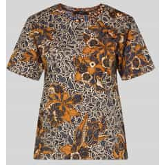regular fit T-shirt van zuiver katoen model 'BUSSOLA'