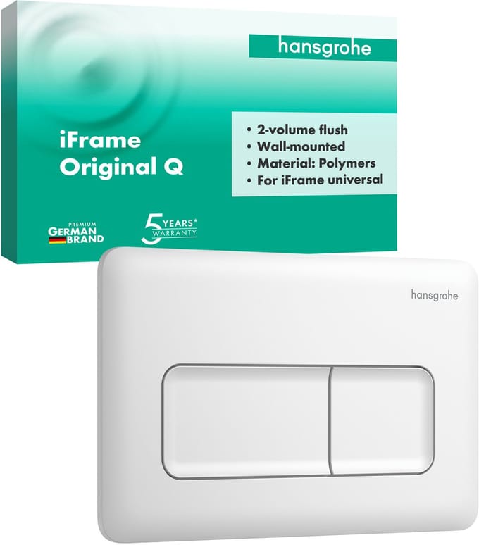 Hansgrohe IFrame Original Q Drukplaatvoor - dualflush - mat wit