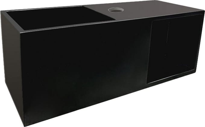 Wiesbaden Julia fontein met nis 54 x 20 x 20 cm solid surface mat zwart