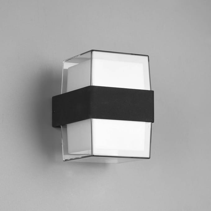 Reality Leuchten LED buitenwandlamp Molina, hoekig, antraciet