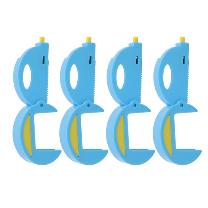 4 Stuks Sluitclips voor Zakken Ruimtebesparend Veilig Draagbaar Multifunctioneel Snack Sluitclips voor blue