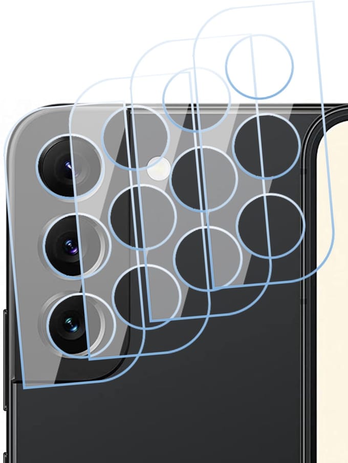Camera Lens Screenprotector geschikt voor Samsung Galaxy S23 Plus - 4x Gehard Glas Screen Protector GlassGuard