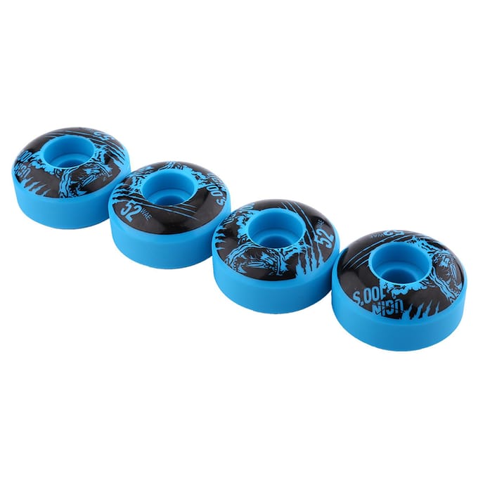 52mm x 30mm 4 stuks set Outdoor Klassiek Duurzaam PU Cruiser Longboard Skateboard Wielen   (blauw) black