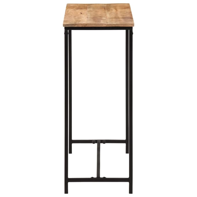 vidaXL - Wandtafel - 80x30x74 - cm - massief - mangohout - en - ijzer