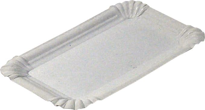 Schaal, ongevoerd, Karton, rechthoekig, 16x10cm, wit