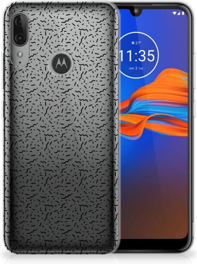 TPU Hoesje voor Motorola Moto E6 Plus TPU bumper Stripes Dots