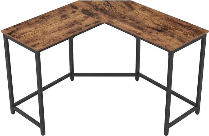 VASAGLE1 - Bureau - L-vormig Hoekbureau - Ruimtebesparend Ontwerp - Geschikt als Computerbureau