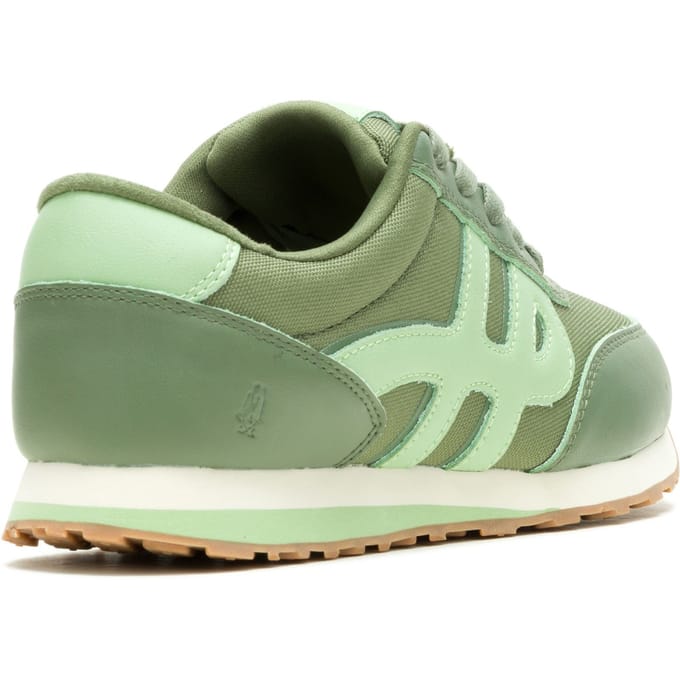 Hush Puppies Seventy8 Dames Sneakers Van Leer In Olijfgroen