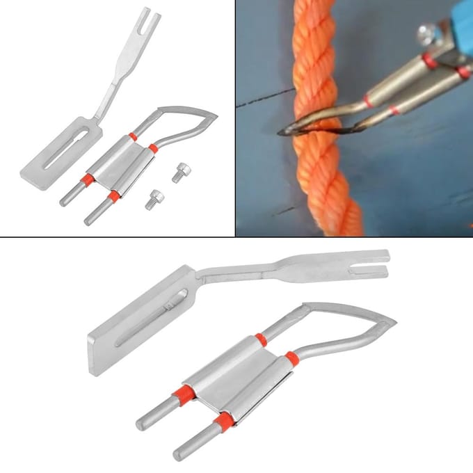 Lame de couteau électrique à main avec pied de coupe pour coupe-corde en nylon gray