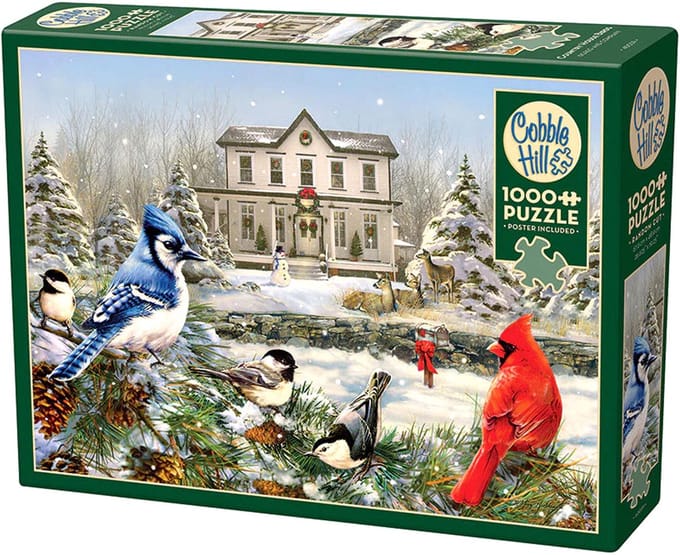 Merkloos Puzzel 1000 Stukjes - Vogels in Sneeuwlandschap