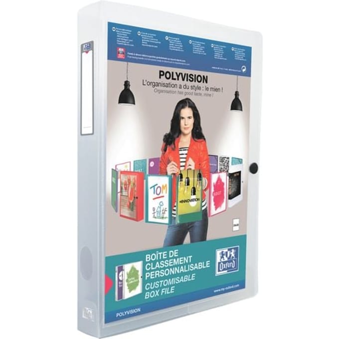 Oxford ELBA Polyvision - box file - capacity: 400 sheets - transparent blue