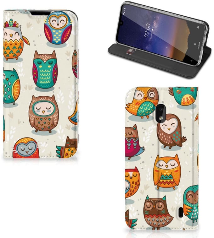 Nokia 2.2 Hoesje maken Vrolijke Uilen