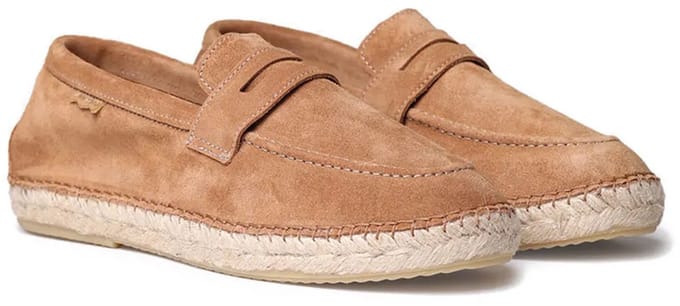Gesloten espadrilles voor heren van suède | BENET