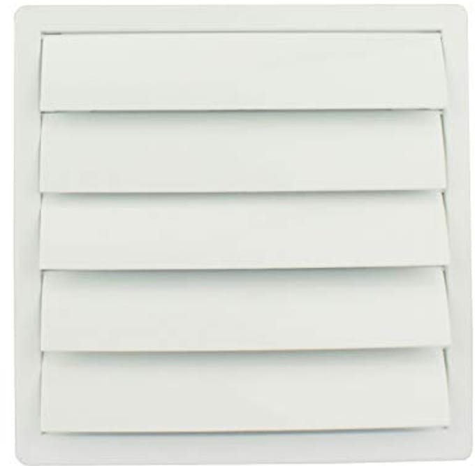 Ventilatierooster Lamellengrooster 170 x 170 mm voor Ø 150 mm Opening - Wit