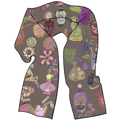 Oilily Amicala Sjaal- maatOne size Deep Taupe