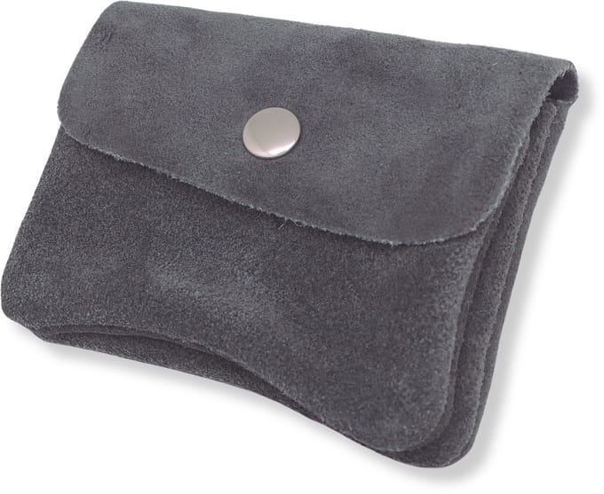 Bijoutheek Portemonnee Leer Italiaans Suede Grijs