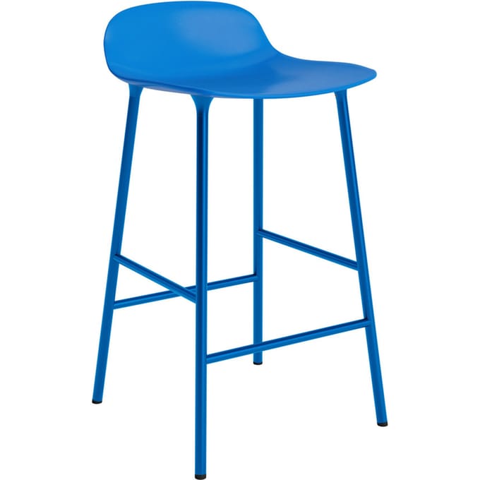 Normann Copenhagen Form barkruk met metalen frame - NormannCopenhagenFormBrightBlue - 65 cm