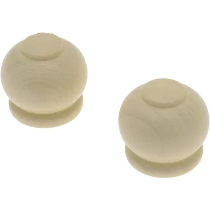 Decomode Eindknop Gordijnroede Beuken Appel 20mm 2st
