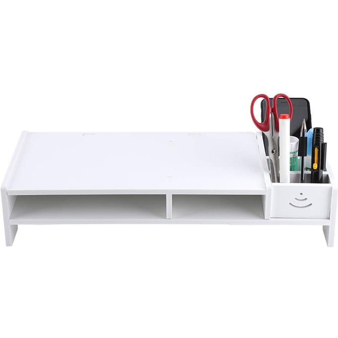Computer Display Verhoger Laptop PC Standaard Thuiskantoor Desktop Tafel Opberg Organizer Plank Black gray