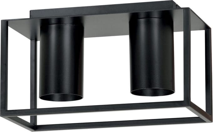 Emibig - Plafondlamp Tiper 2 lichts zwart