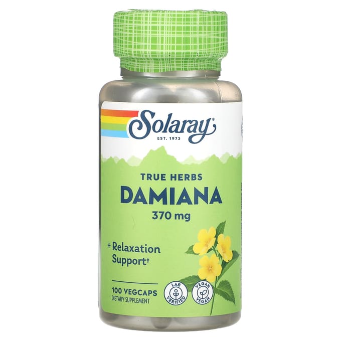 True Herbs, Damiana, 370mg, 100 Vegetarische Capsules