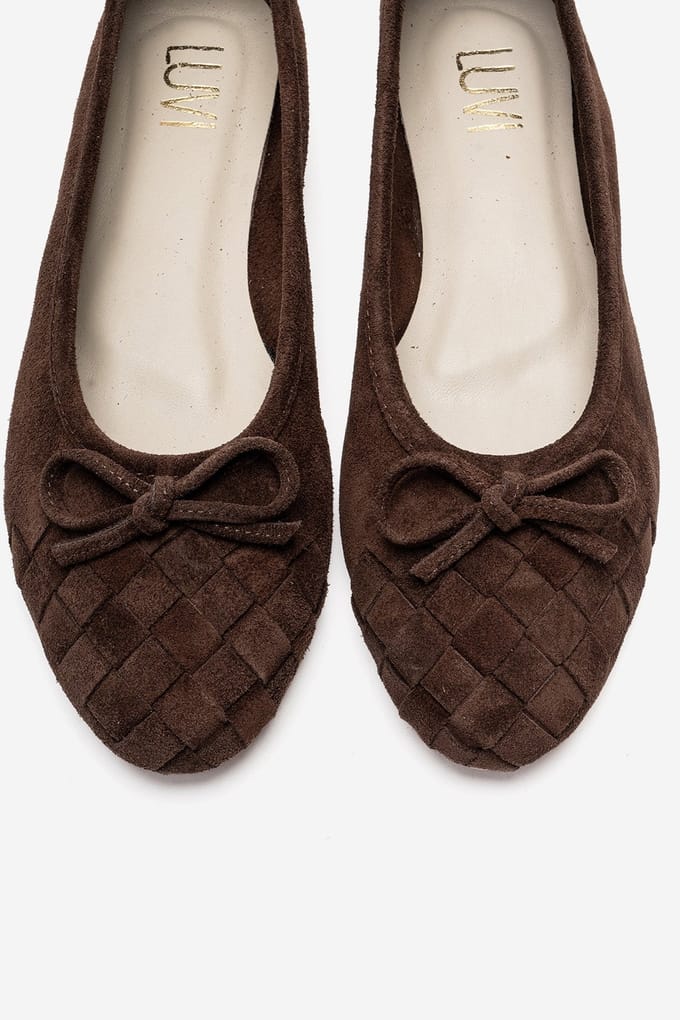 Nopos Leren Cap Toe Ballerina