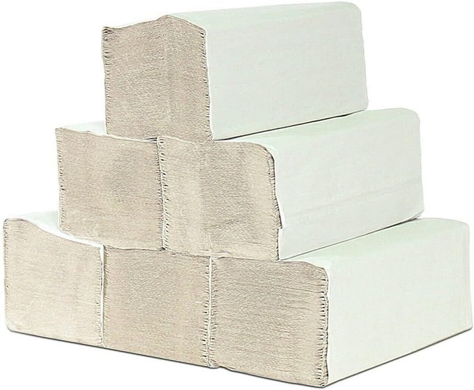 Vouwhanddoeken 1-laags Wit - 5000 Stuks Papieren Handdoekrol Absorberend