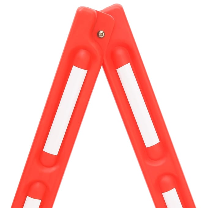vidaXL - Verkeersbarrières - inklapbaar - 210x50x105 - cm - rood