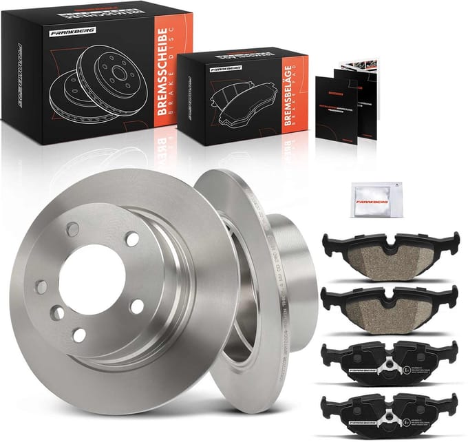 Frankberg 2x Remschijven 4x Remblokken Achteras voor BMW
