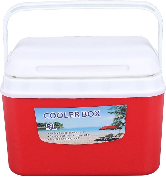Draagbare Koelbox - Isolatiebox Versheidsbox - Buitenactiviteiten Kamperen - Grote Capaciteit - 5L - Rood