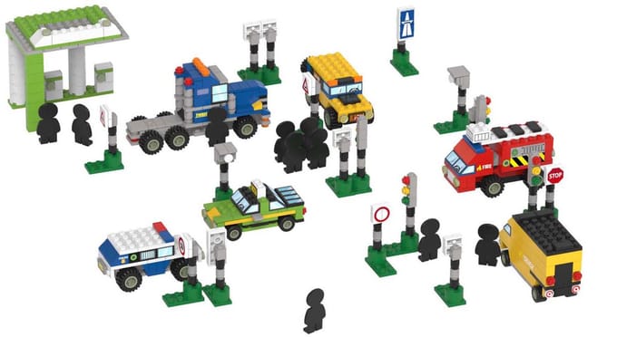 BiOBUDDi Education Small Bouwblokken - Verkeer - 728dlg.