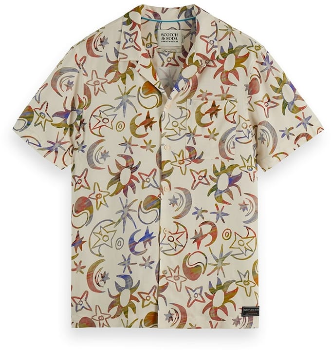 Scotch & Soda Printed Viscose Short-Sleeve Shirt