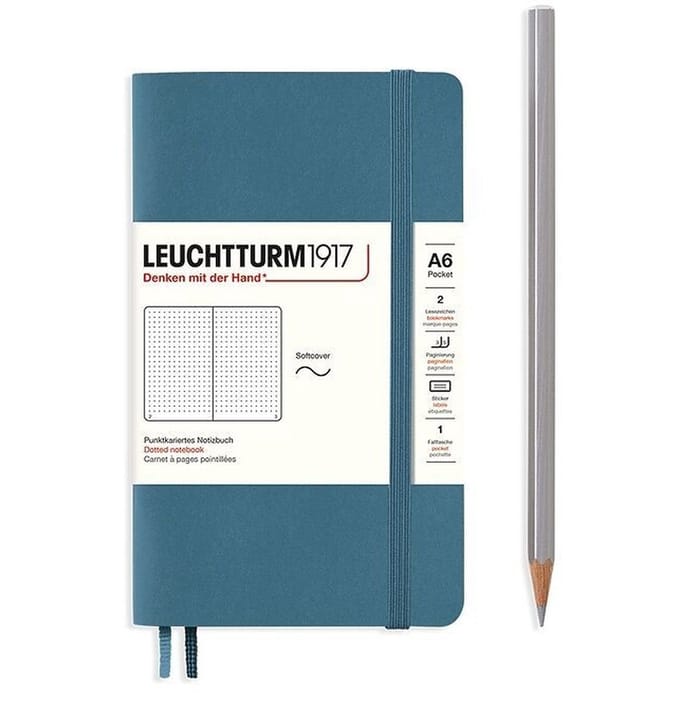 Leuchtturm1917 A6 Pocket Notitieboek dotted Softcover Stone Blue