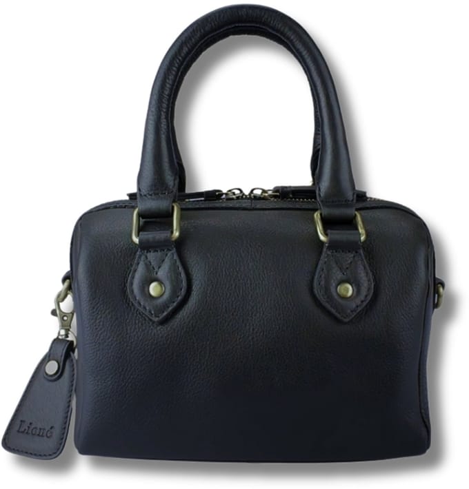 Leren Schoudertas Dames – Zwart – Claire – Echt Rundleer – Compact & Stijlvol – Just Lioné