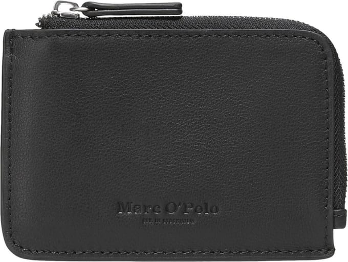 Marc O'Polo Leren Portemonnee Tuure Zip Wallet Black Zwart